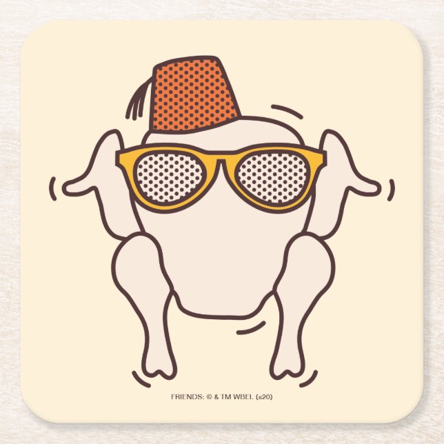 Dessous-de-verre Carré En Papier AMIS™ | Action d'amitié (Devant)