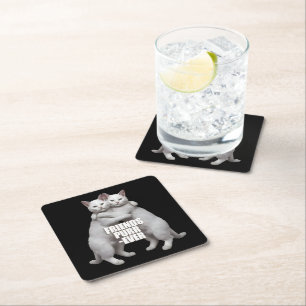 Dessous-de-verre Carré En Papier Amis pour toujours