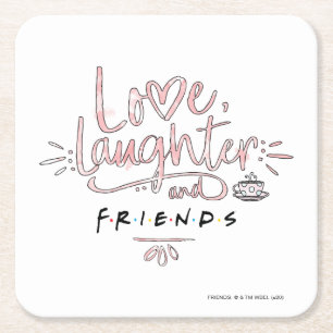 Dessous-de-verre Carré En Papier Amour, rire et amis™