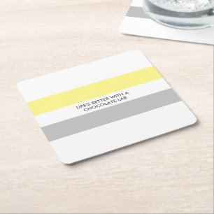 Dessous-de-verre Carré En Papier Amoureux des chiens moderne Labrador Fun Quote