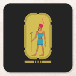 Dessous-de-verre Carré En Papier Amun Dieu Du Dessous de verre Du Papier Aérien