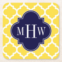 Ananas Wht Marocain #5 Marine 3 Monogramme initial