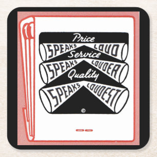 Dessous-de-verre Carré En Papier ancienne couverture de carnet d'allumettes Prix Pa