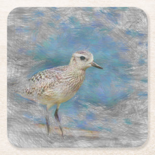 Dessous-de-verre Carré En Papier animal artistique petit oiseau