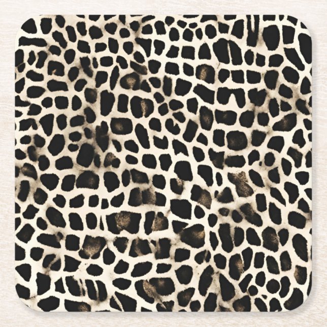 Dessous-de-verre Carré En Papier Animal Print - Paper Coasters  (Devant)