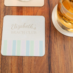 Dessous-de-verre Carré En Papier Anniversaire Beach Club