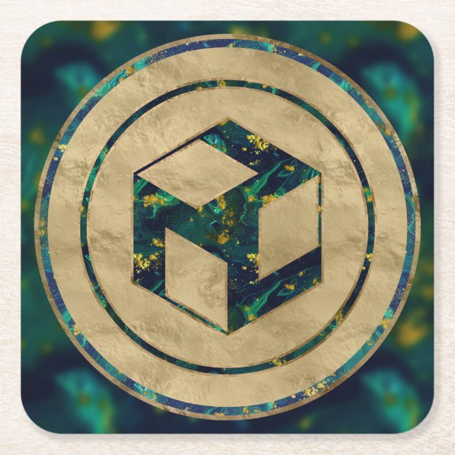 Dessous-de-verre Carré En Papier Antahkarana masculin - Yang Antahkarana (Devant)