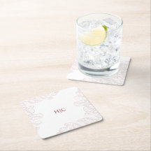 Anthurium Initials Coaster