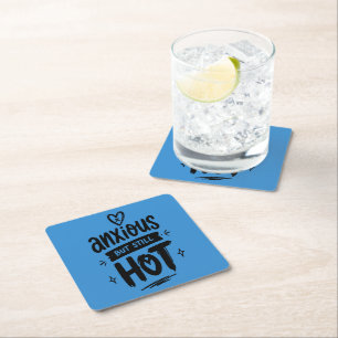 Dessous-de-verre Carré En Papier Anxieux Mais Chaud