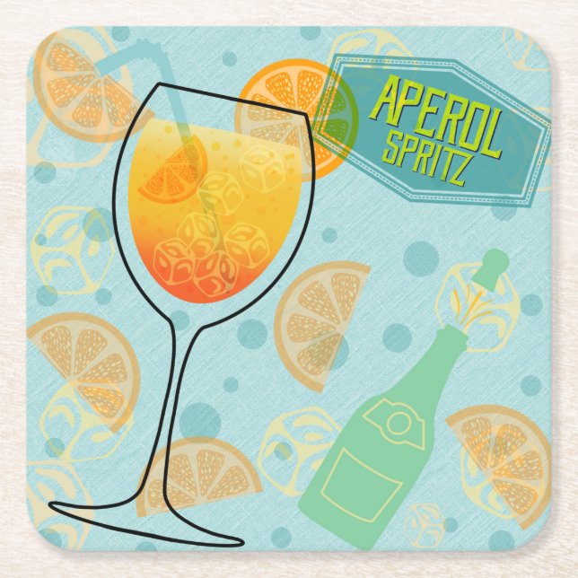 Dessous-de-verre Carré En Papier Aperol SpritzSquare (Devant)