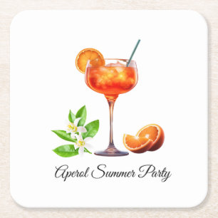 Dessous-de-verre Carré En Papier Aperol Summer Party
