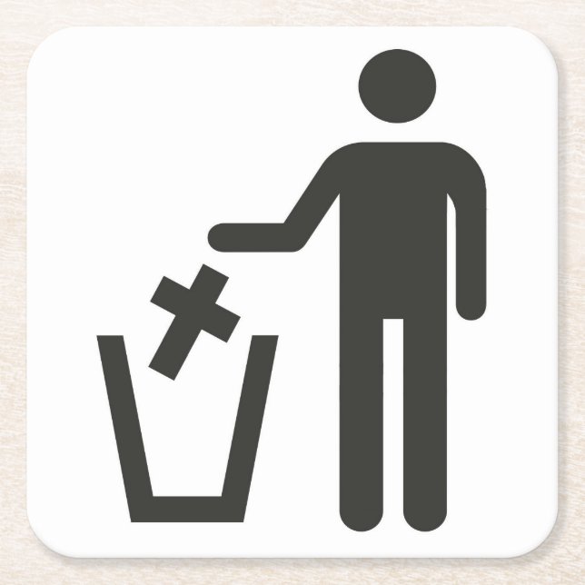 Dessous-de-verre Carré En Papier Apostasie (Devant)