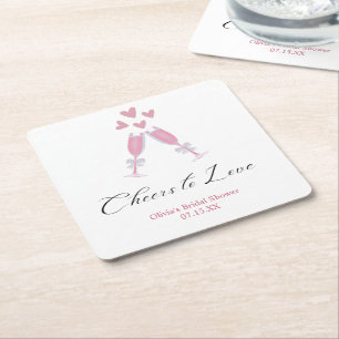 Dessous-de-verre Carré En Papier Apprécier les vins Dégustation Fête des mariées mo