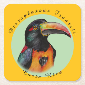 Dessous-de-verre Carré En Papier Aquarelle toucan