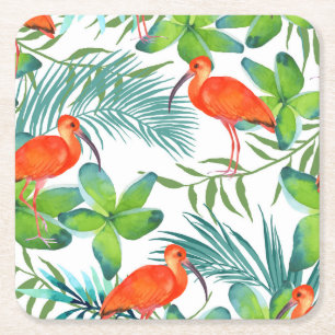 Dessous-de-verre Carré En Papier Aquarelles : motif vintage sans soudure.