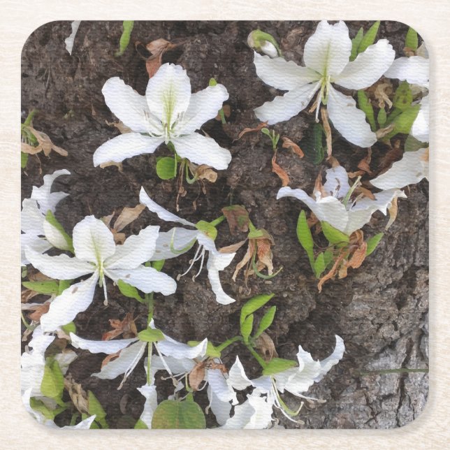 Dessous-de-verre Carré En Papier Arbre (Devant)