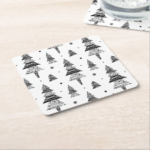 Dessous-de-verre Carré En Papier Arbre de Noël