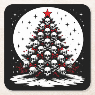 Dessous-de-verre Carré En Papier Arbre de Noël gothique I