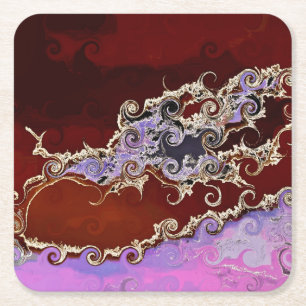 DESSOUS-DE-VERRE CARRÉ EN PAPIER ARBRES