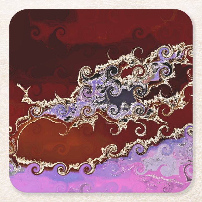 DESSOUS-DE-VERRE CARRÉ EN PAPIER ARBRES (Devant)