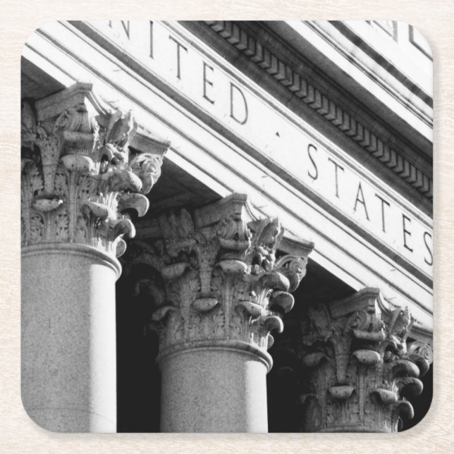 Dessous-de-verre Carré En Papier Architecture VIII de NYC (Devant)