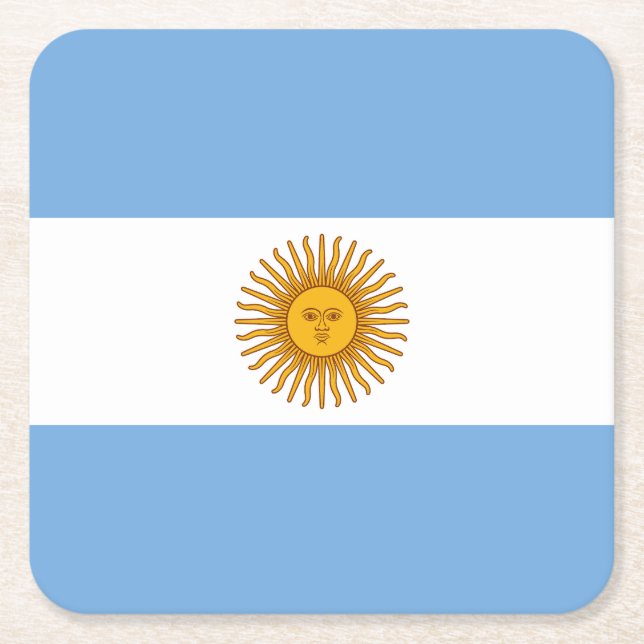 Dessous-de-verre Carré En Papier Argentine (Devant)