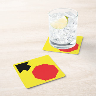 Dessous-de-verre Carré En Papier Arrêter le Dessous de verre de papier en forme de 