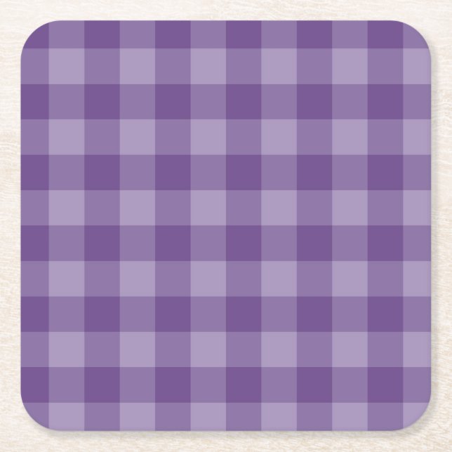 Dessous-de-verre Carré En Papier Arrière - plan checkered violet (Devant)