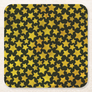 Dessous-de-verre Carré En Papier Arrière - plan d'étoile