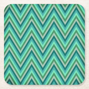 Dessous-de-verre Carré En Papier Arrière - plan rayé de zigzag