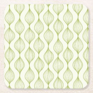 Dessous-de-verre Carré En Papier Arrière - plan vertical vert de motif d'ogee