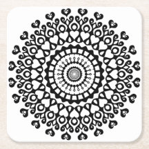 Art de mandala complexe noir et blanc