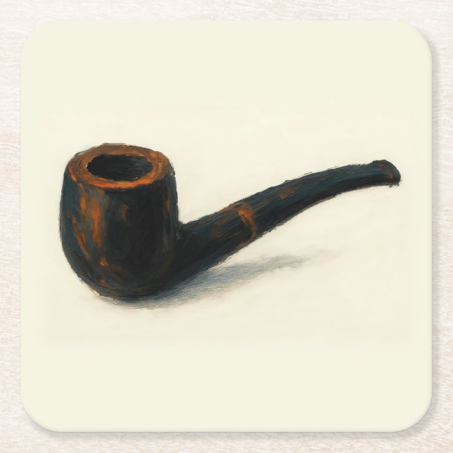 Dessous-de-verre Carré En Papier Art de Pipe (Devant)