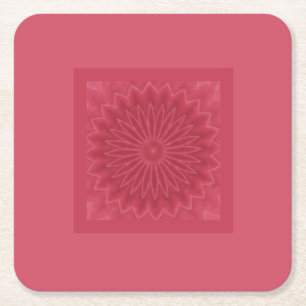 Dessous-de-verre Carré En Papier Art Décor rose Design moderne Imprimer