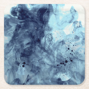 Dessous-de-verre Carré En Papier Art original : "horloges aqua"