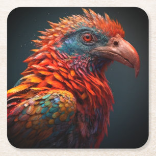 Dessous-de-verre Carré En Papier Artsy Bird