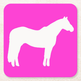 Dessous-de-verre Carré En Papier Assiettes Thème Fête Cheval Nettoyage Facile