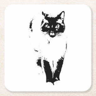Dessous-de-verre Carré En Papier Attitude Aristocat