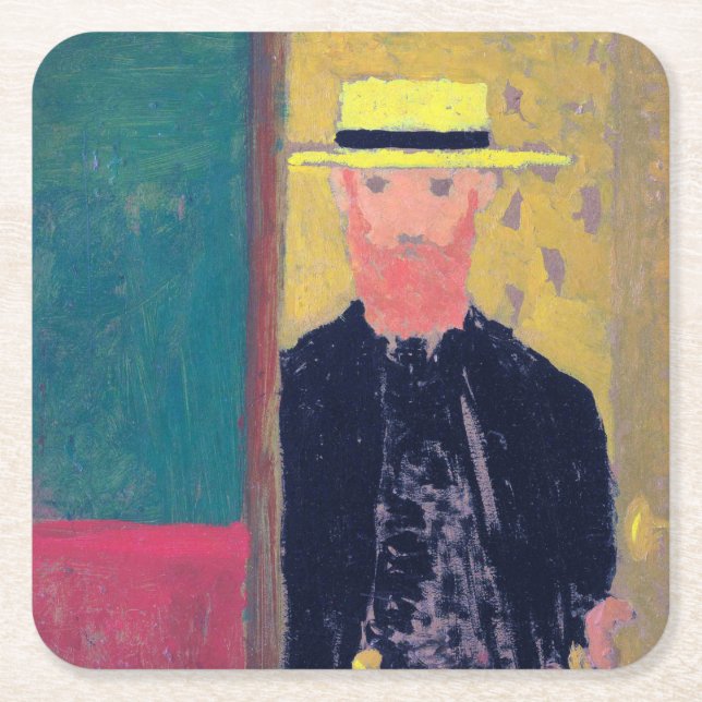 Dessous-de-verre Carré En Papier Autoportrait (Homme porteur), Edouard Vuillard (Devant)