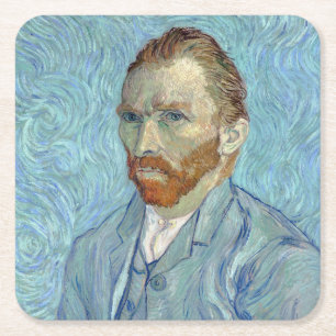 Dessous-de-verre Carré En Papier Autoportrait, Vincent van Gogh, 1889