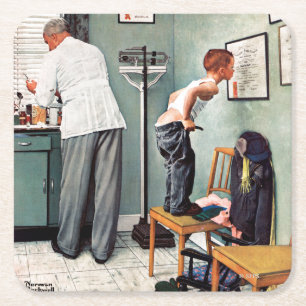 Dessous-de-verre Carré En Papier Avant le tir ou au docteur