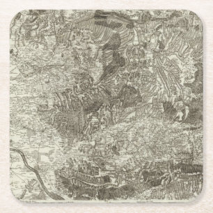 Dessous-de-verre Carré En Papier Avignon, orange