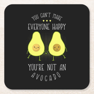 Dessous-de-verre Carré En Papier Avocado Peut Rendre Tout Le Monde Heureux