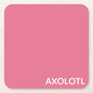 Dessous-de-verre Carré En Papier Axolotl pink color name