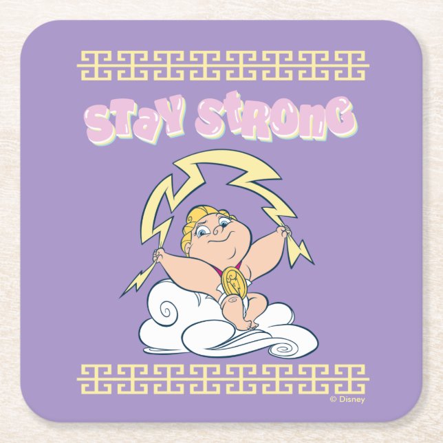 Dessous-de-verre Carré En Papier Baby Hercules - Stay Strong Square Paper Coaster (Devant)