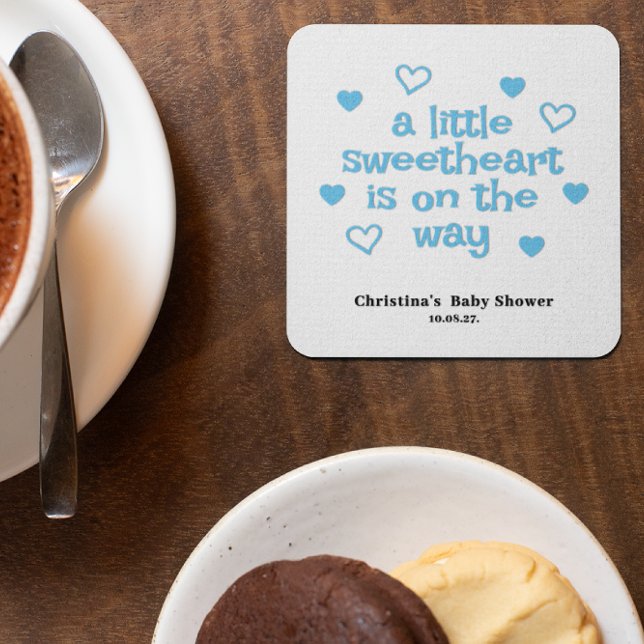 Dessous-de-verre Carré En Papier Baby shower Blue Boy (Créateur téléchargé)