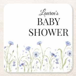 Dessous-de-verre Carré En Papier Baby-Shower Fleur Sauvage