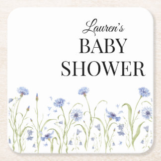 Dessous-de-verre Carré En Papier Baby-Shower Fleur Sauvage