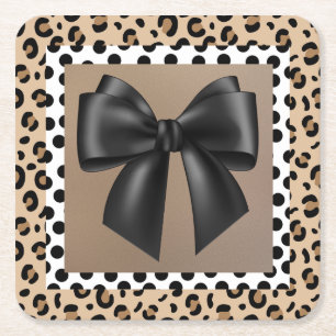 Dessous-de-verre Carré En Papier Baby shower - Poster de animal - Bow