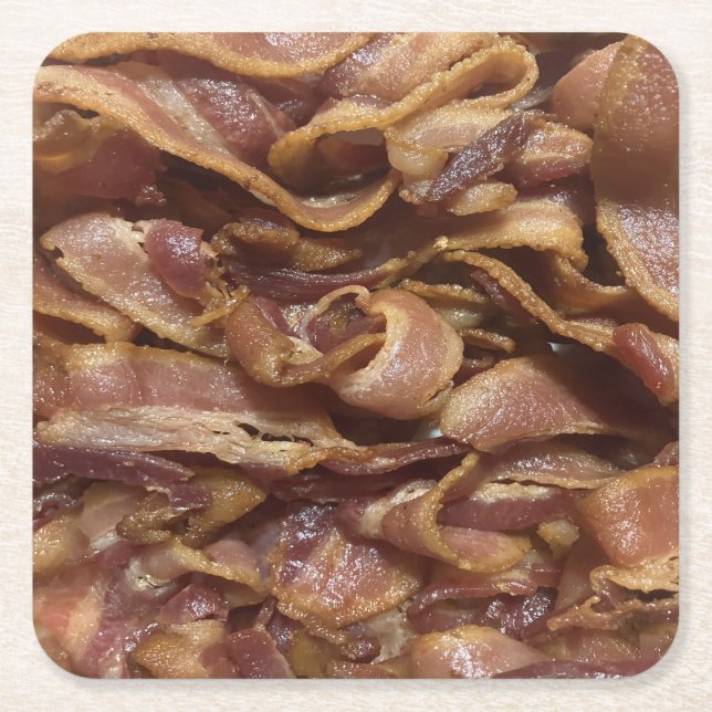 Dessous-de-verre Carré En Papier Bacon (Devant)